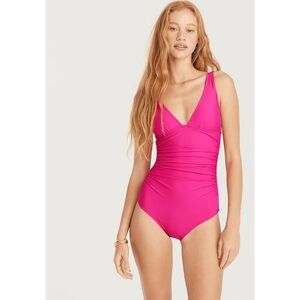 NWT J.Crew Ruched V-neck one-piece Size 2